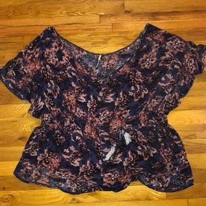 Free People Cinched Waist Shirt